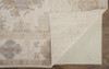 2' X 3' Ivory Tan And Blue Floral Hand Knotted Stain Resistant Area Rug