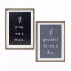 Grateful and Trust Plaque (Set of 2) 13.75"L x 20"H MDF