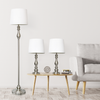 Lalia Home Perennial Morocco Classic 3 Piece Metal Lamp Set (2 Table Lamps, 1 Floor Lamp)