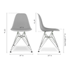Gray and Silver Steel Dining Side Chair