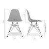 Gray and Silver Steel Dining Side Chair