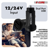 USB Car Charger Cigarette Lighter Adapter Dual USB Port Adapter 12/24 V Fast Charging