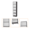 71" Gray And White Wood Five Tier Bookcase