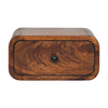 12" Chestnut Solid Wood One Drawer Floating Nightstand