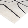 8' X 10' Ivory And Black Abstract Area Rug