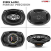 6x9 Car Speaker 800W  Pair 4Ohm 4 Way Coaxial Speaker w Super Tweeter Universal Fit