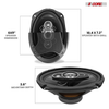 6x9 Car Speaker 800W  Pair 4Ohm 4 Way Coaxial Speaker w Super Tweeter Universal Fit