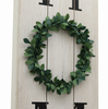 Wooden Home Plaque with Green Wreath|Large Farmhouse Home Signs Plaque Wall Hanging Housewarming Home Decor for Mantle Living Room.
