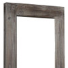 58" Dark Brown Solid Wood Freestanding and Wall Mount Accent Mirror