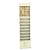60" Off White Vintage Look Magazine Rack With Clock