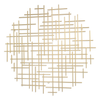 37" X 38" Gold Metal Abstract Lines Round Hanging Dimensional Sculpture
