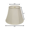20" White Slanted Empire Monay Shantung Lampshade