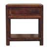 Chestnut Wood Square One Drawer Nightstand