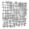 38" X 38" Black Geometric Metal Hanging Dimensional Sculpture