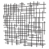 38" X 38" Black Geometric Metal Hanging Dimensional Sculpture