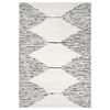 4' X 6' Ivory And Black Geometric Area Rug