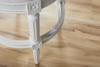 Light Gray and White Solid Wood Swivel Bar Chair