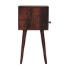 Walnut Wood Square One Drawer Nightstand
