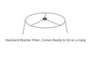 17" Off White Throwback Drum Linen Lampshade