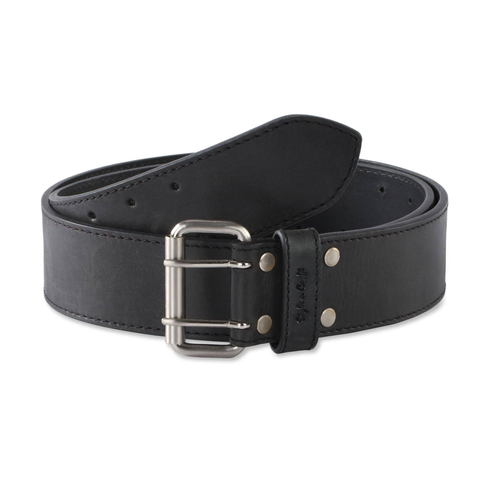 2 Inch Wide Work Belt in Top Grain Leather in Black Color