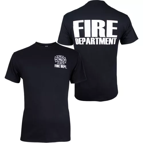 Fire Department Logo T-Shirt Black - Medium