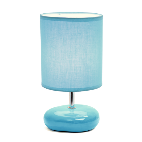 Creekwood Home Traditional Mini Round Rock Table Lamp for Nursery, Study, Bookshelf, Office, Nightstand, Living Room