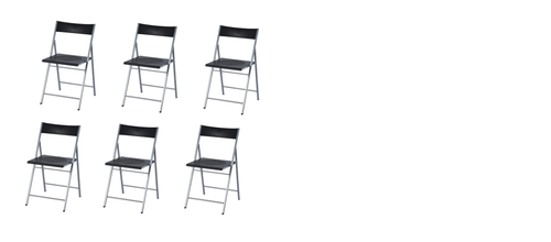 Set of Six Folding Side Chairs