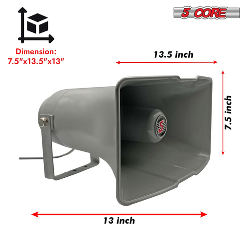PA Horn Speaker Outdoor Siren Loudspeaker 35W RMS Loud Megaphone Driver Horn