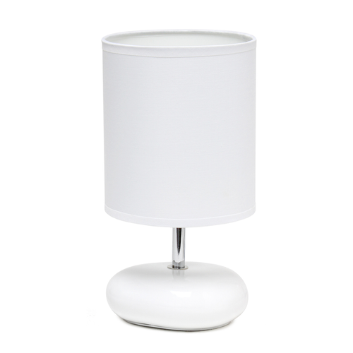 Creekwood Home Traditional Mini Round Rock Table Lamp for Nursery, Study, Bookshelf, Office, Nightstand, Living Room