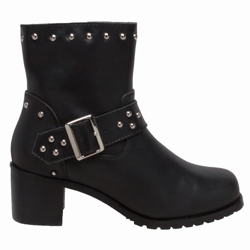 Women's 6" Heeled Buckle Biker Boot