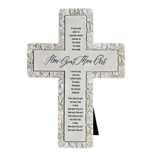 Tabletop Cross How Great Thou Art 10H