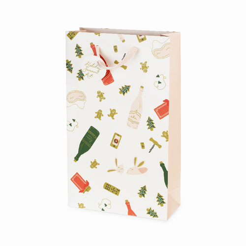 Holiday Survival Kit Double-Bottle Wine Bag By Cakewalk