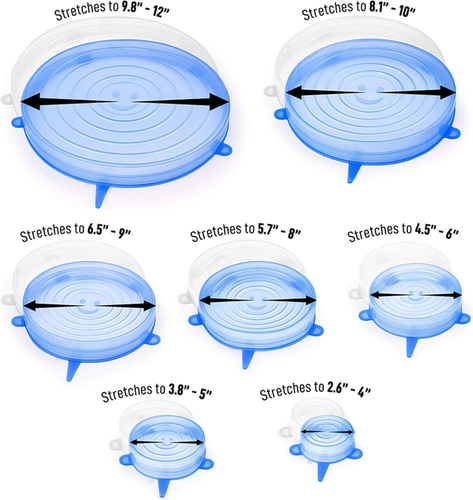 Zulay Kitchen Reusable Silicone Stretch Lids