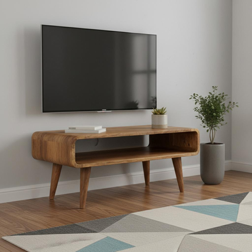 Wood Open Shelving TV Stand