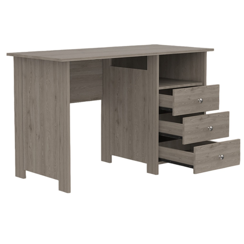 Light Wood Computer Desk With Three Drawers
