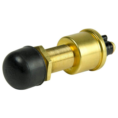 Cole Hersee Heavy Duty Push Button Switch w/Rubber Cap SPST Off-On 2 Screw - 35A - 632850502009