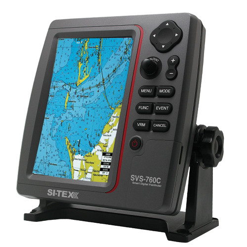 SI-TEX SVS-760C Digital Chartplotter w/Navionics+ Flexible Coverage - 010407320779