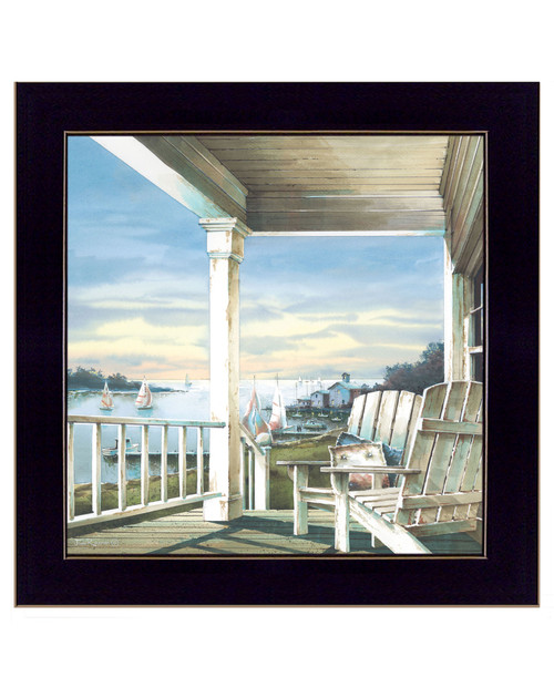 Waiting On Sunset 2 Black Framed Print Wall Art - 606114668398