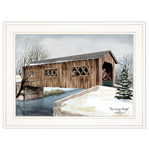 The Kissing Bridge 1 White Framed Print Wall Art - 606114157687