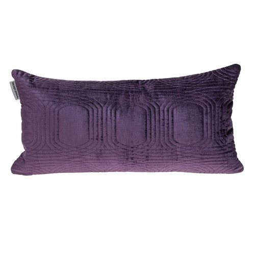 Quilted Velvet Purple Lumbar Throw Pillow - 808230111998