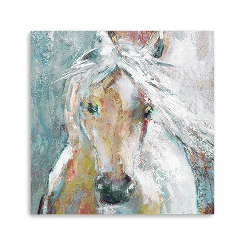 30" Whimsical Horse Canvas Wall Art - 808230015548