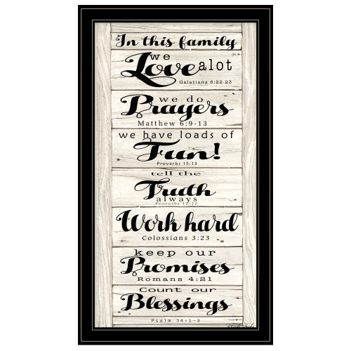 In This Family 2 Black Framed Print Wall Art - 606114037453