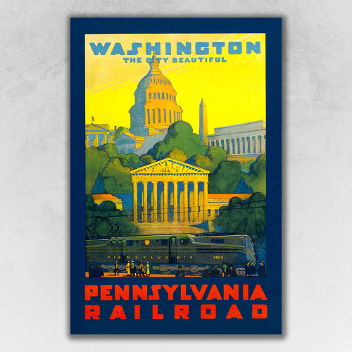 12" x 18" Washington DC c1940s Vintage Travel Poster Wall Art - 808230045019