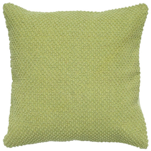 Green Nubby Textured Modern Throw Pillow - 808230114418