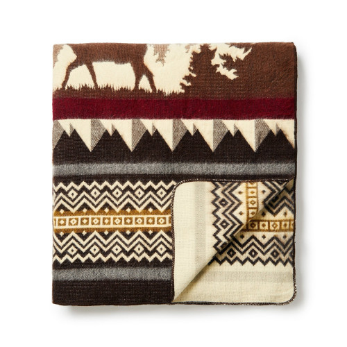 Ultra Soft Bear And Deer Lodge Handmade Blanket - 808230022355