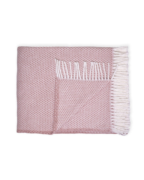 Soft Dusty Rose Links Pattern Throw Blanket - 606114636038