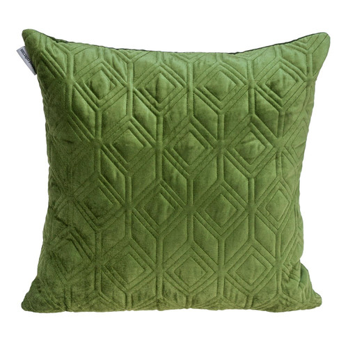 Tufted Diamonds Olive Velvet Accent Pillow - 808230111707