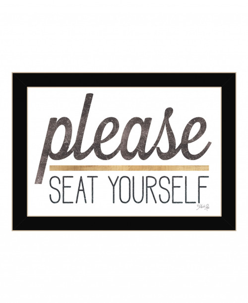 Please Seat Yourself 1 Black Framed Print Wall Art - 606114062172