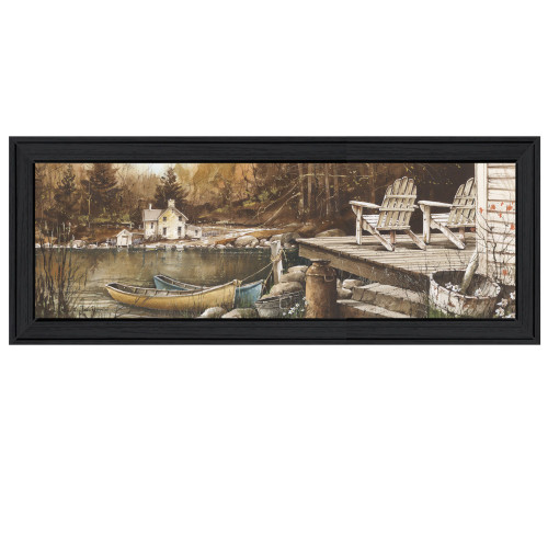 Lounging Black Framed Print Wall Art - 606114038818