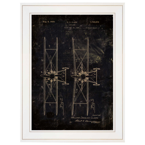 Airplane Patent I 1 White Framed Print Wall Art - 606114157878